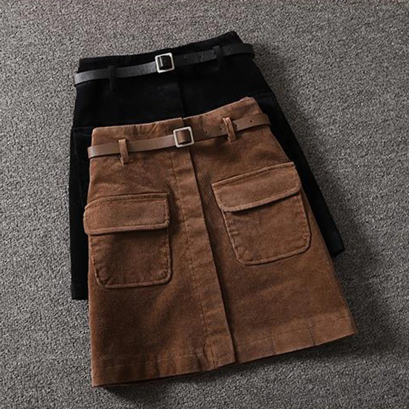 kf-Sedd1922719a74340b2193d9c84c1d6624-MEXZT-Belt-Corduroy-Mini-Skirts-Women-Vintage-Black-High-Waist-Hip-Wrap-Skirt-Winter-Streetwear-Korean